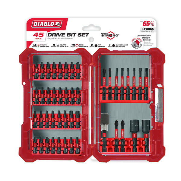 Diablo DSC-S45 45 pc Screwdriving Set, 45-Piece