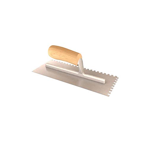 Bon 14-320 Notched Trowel - 1/4-in. Square - Wood Handle