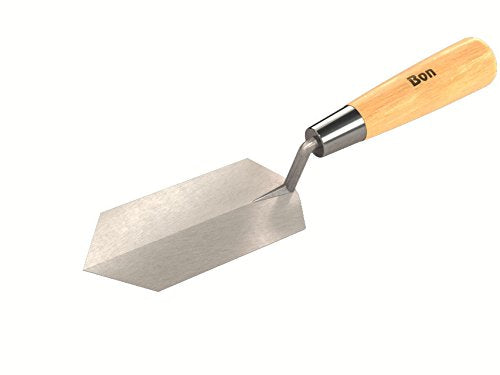 Bon 11-998 Diamond Detail Point Trowel 5-in. X 2-in. Wood Handle