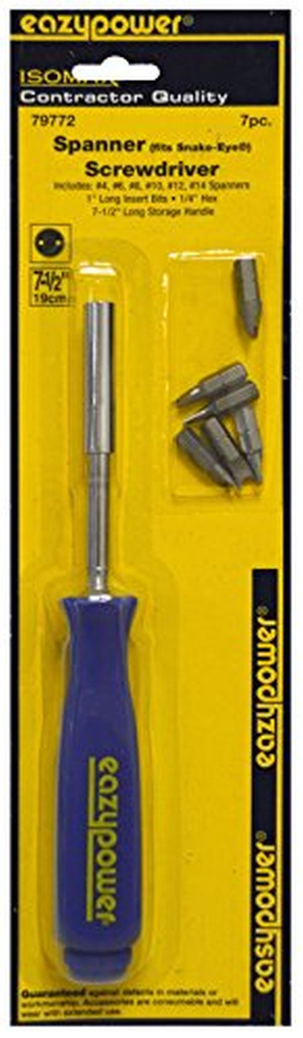 Eazypower 79772 7-1/2 in. Spanner Magnetic Screwdriver, 7 Piece Set