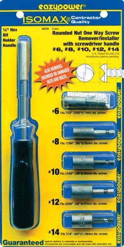 Eazypower 88240 Get It Out One Way/Rounded Screw Remover Set, 5 Piece Set