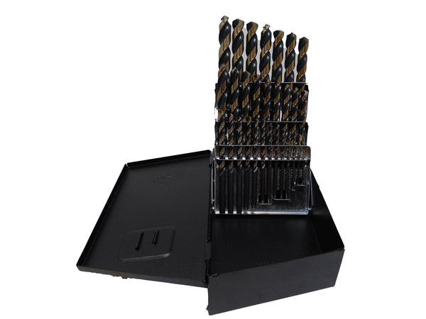 Norseman by Viking Drill and Tool 41611 29 Piece Jobber Drill Set 1/16 in. to 1/2 in. Gold and Black High Helix Flutes