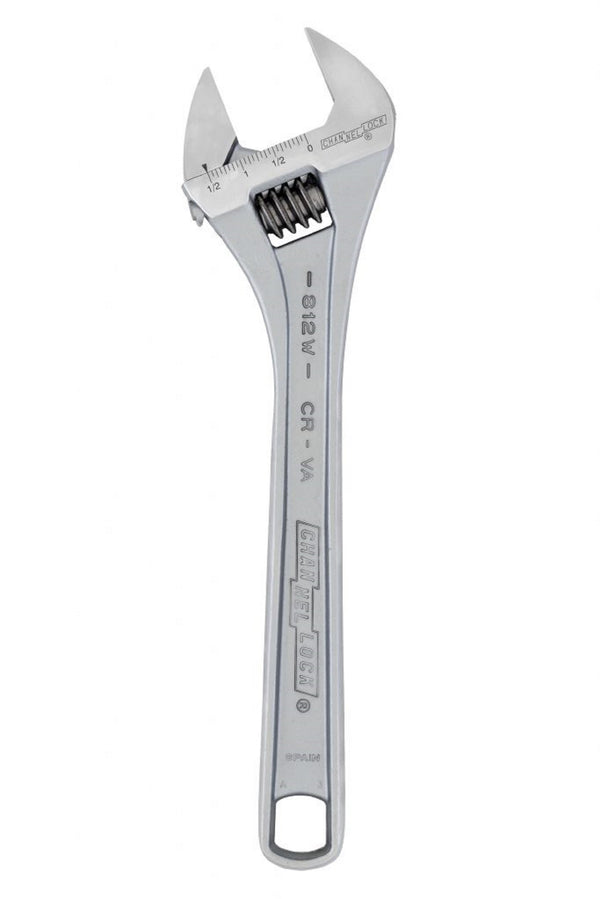 Channellock 812W 12 in. Chrome/Nickel Finish Steel Adjustable Wrench