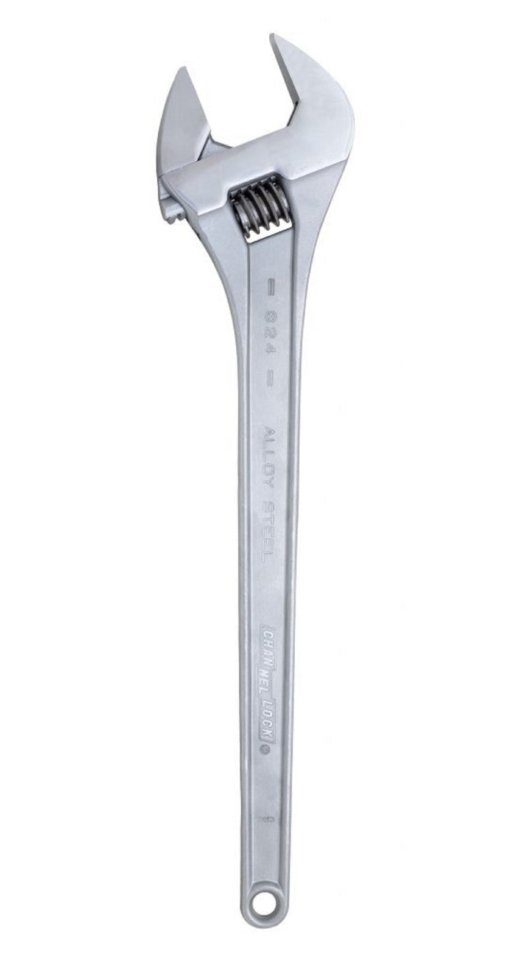 Channellock 824 24 in. Chrome/Nickel Finish Steel Adjustable Wrench