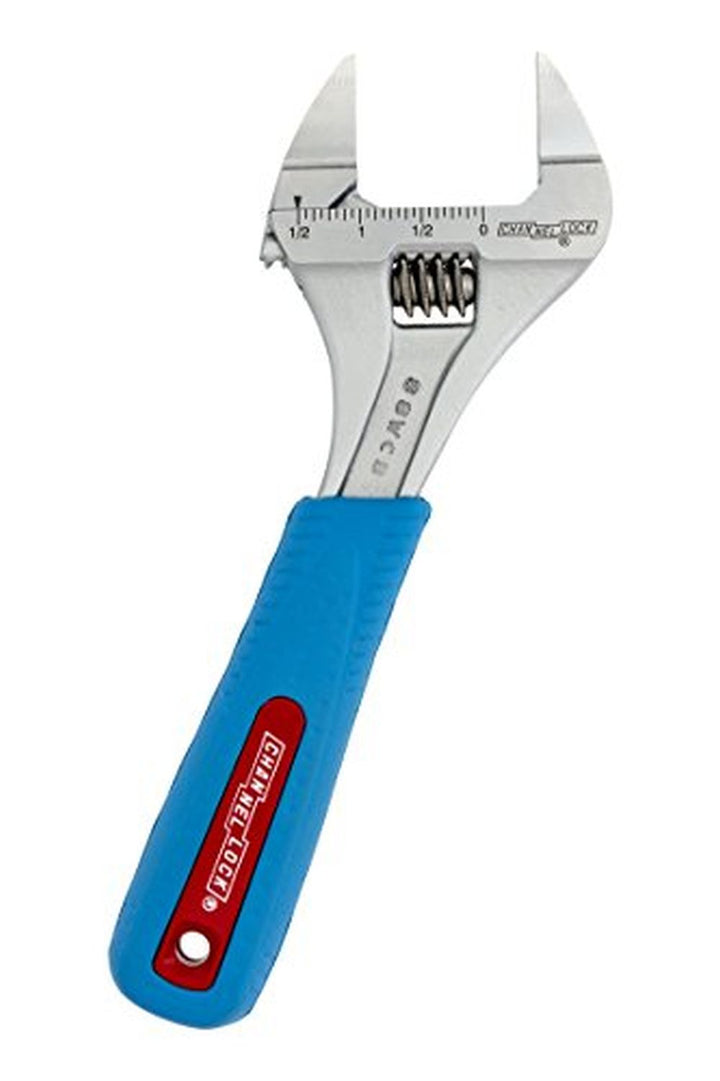 Channellock 8SWCB 8 in. Chrome/Nickel Finish Steel Adjustable Wrench