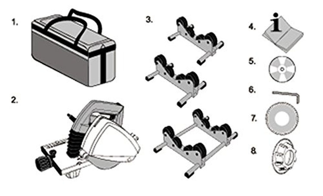 Exact Tool 7010401US P400 US Pipe Cutting System with Cut & Bevel Blade for Cutting Plastic Pipe, 1/Box