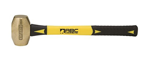 ABC Hammer ABC4BF 4 lb. Brass Hammer with 14 in. Fiberglass Handle