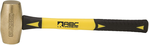ABC Hammer ABC5BF 5 lb. Brass Hammer with 14 in. Fiberglass Handle