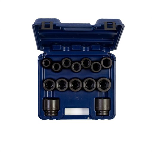 Wright Tool 610-MC 3/4" Drive 14 Piece Blow Mold Case Set - 6 Point Standard Impact Sockets, 3/4" - 1-5/8"