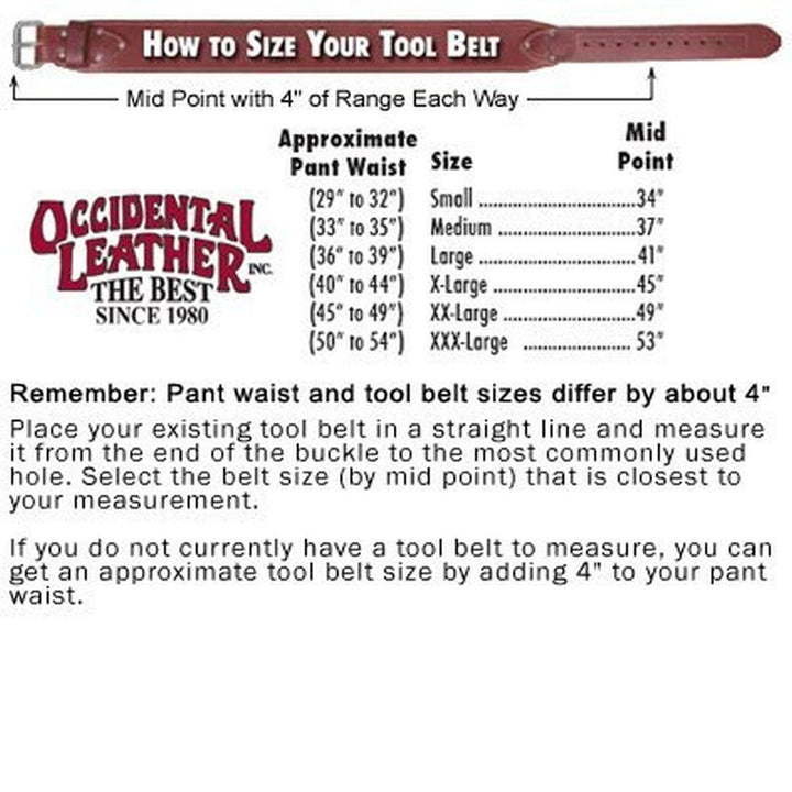 Occidental Leather 5063 Beltless Fastener Bag