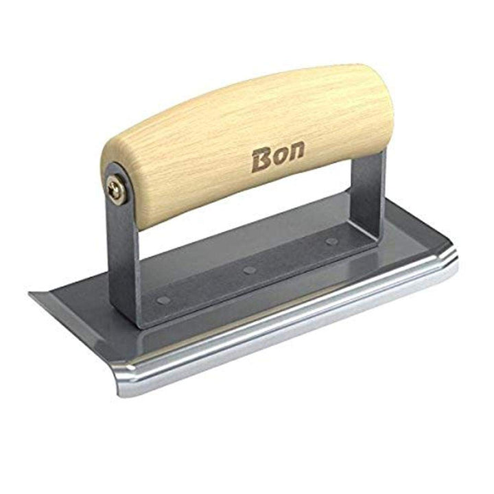 Bon 12-470 Curved End Edger - Stainless Steel 6-in. X 2 1/2-in. - 1/4-in. Radius X 3/8-in. Lip Wood Handle