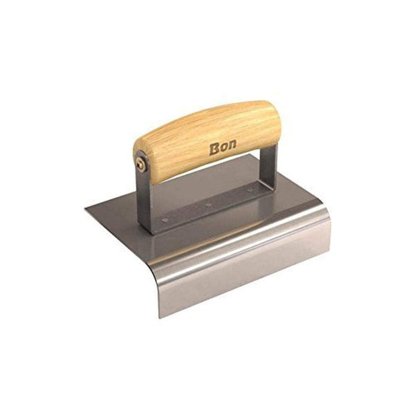 Bon 12-447 Edger - Stainless Steel 6-in. X 4-in. - 3/4-in. Radius X 1 1/2-in. Lip Wood Handle