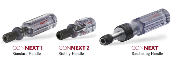 Malco Connext1, Connext2 and Connext3 Quick Change Nut Driver Handle 3 piece set