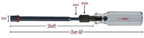 Malco HHD1 1/4 in. Connext Magnetic Long Hand Driver