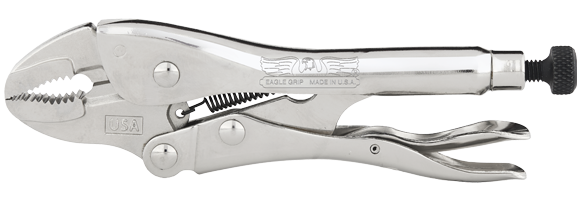 Eagle Grip by Malco LP7WC 7 in. Curved  Jaw Locking Pliers with Wire Cutter