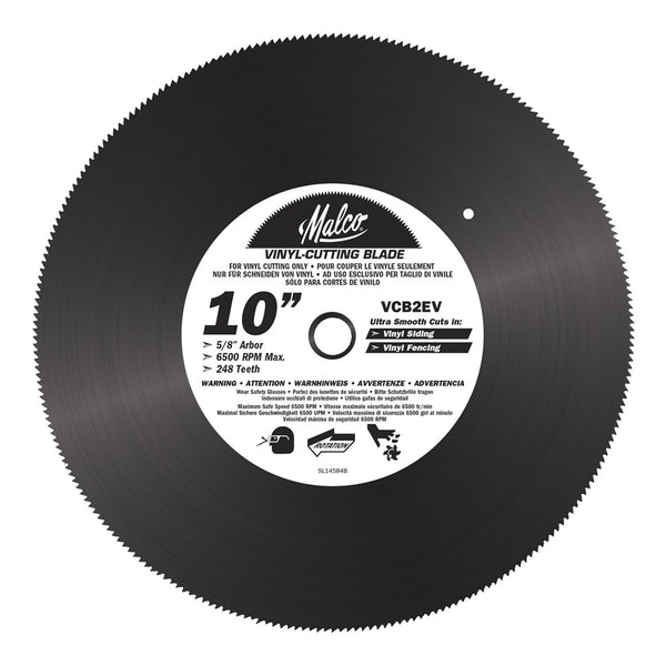 Malco VCB2 EV 10 in. Vinyl Siding and Fencing Cutting Circular Saw Blade