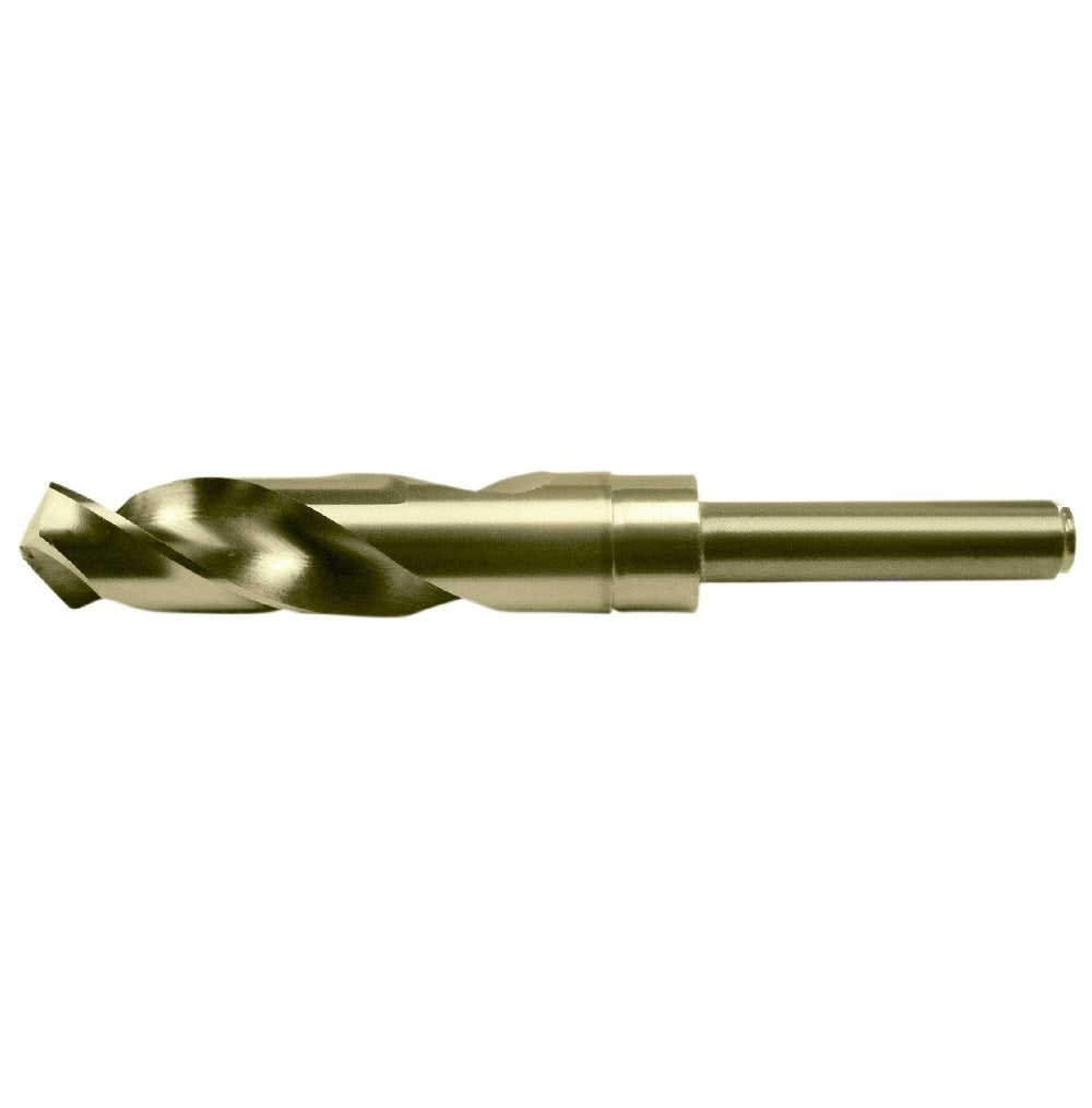 Chicago Latrobe 53464 1 in. x 6 in. Gold Oxide Finish Cobalt 118-Degree Split Point Reduced Shank Twist Drill Bit, 1/Box