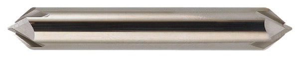 Bassett MCH-4D Series Solid Carbide End Mill, Bright Finish, 4 Flute, 90 Degrees Profile Angle, Chamfer End, 0.58 in. Cutting Length, 1/2 in. Cutting Diameter, 3 in. Length, 1/Box