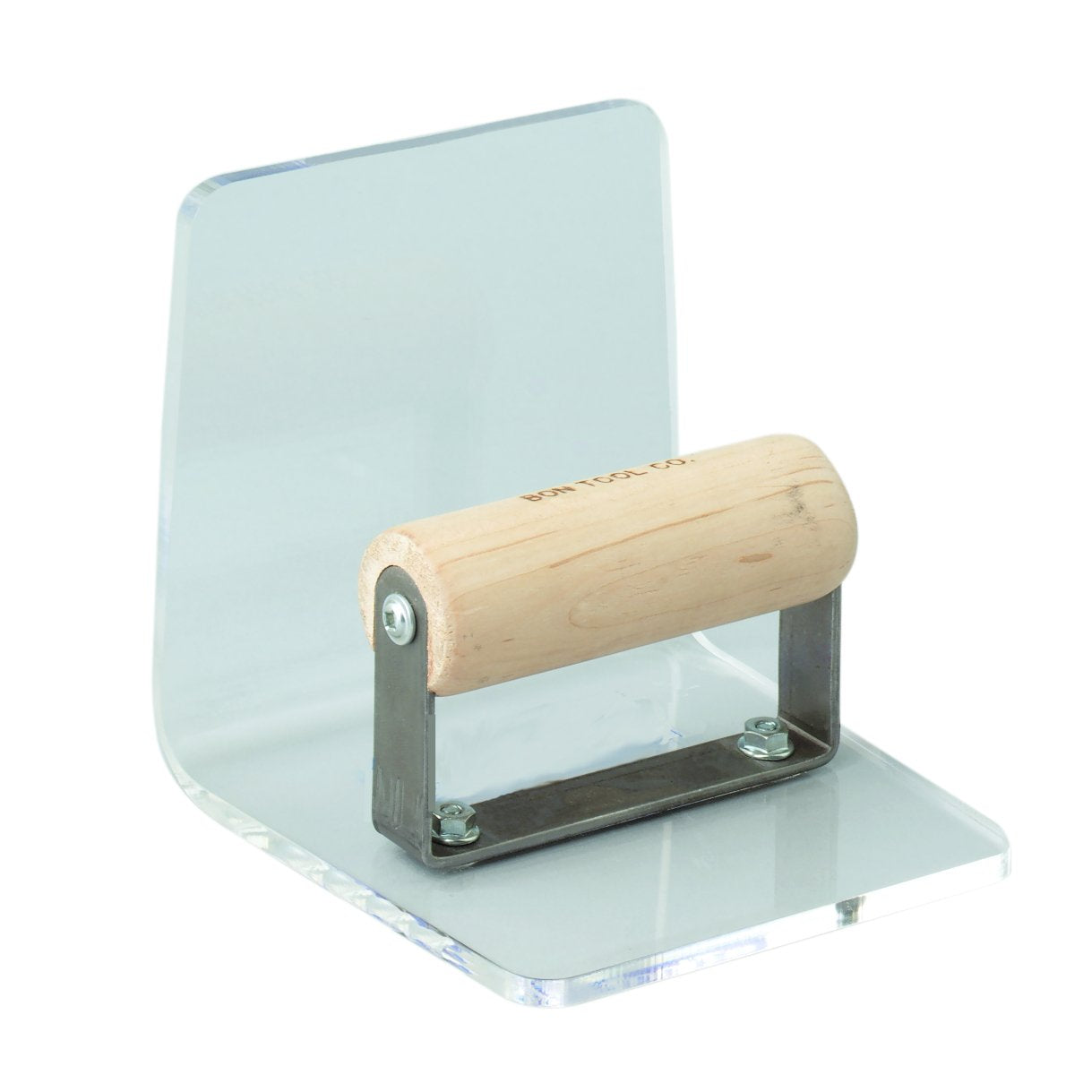 Bon 12-472 Stainless Steel Base Tool - 6" X 6" With 1/2" Lip, 6" Radius Wood Handle, USA Made