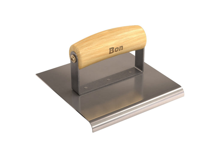 Bon 12-445 Edger - Stainless Steel 6-in. X 6-in. - 3/8-in. Radius X 1/2-in. Lip Wood Handle