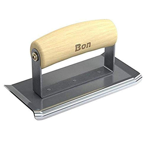 Bon 12-469 Curved End Edger - Stainless Steel 6-in. X 3-in. - 1/4-in. Radius X 3/8-in. Lip Wood Handle