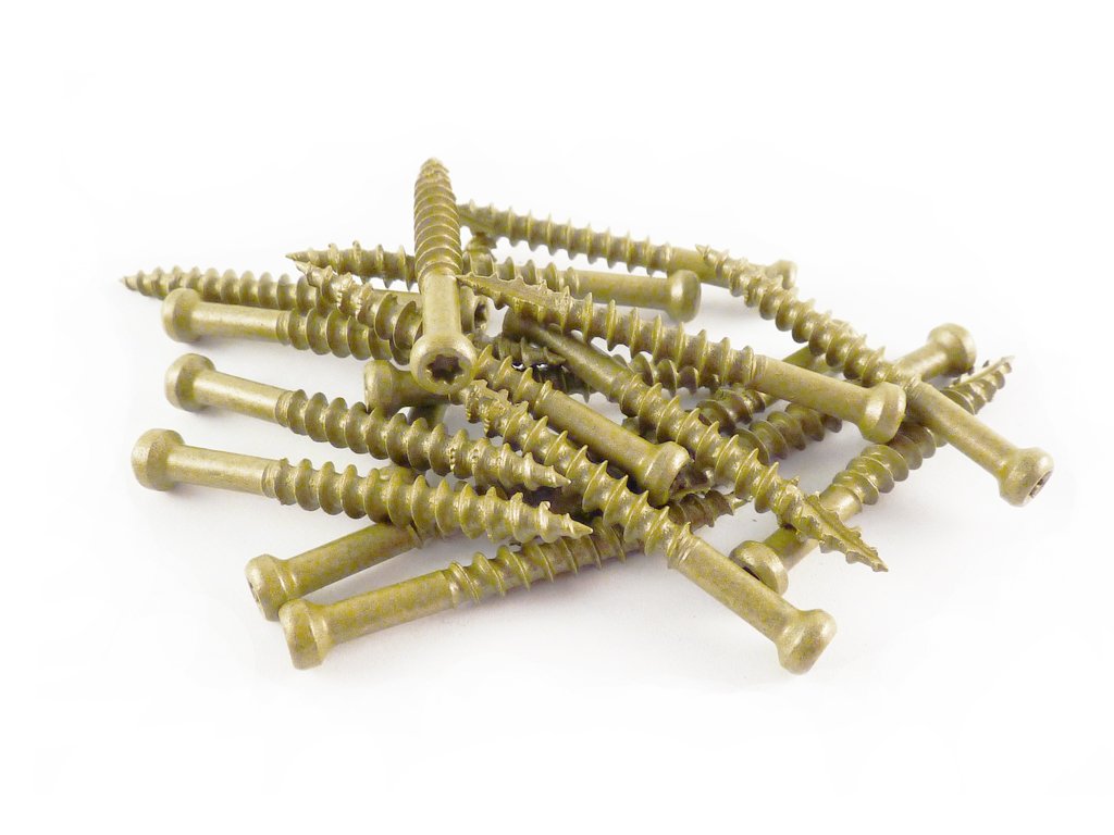 WoodPro TH7X112-5 #7 x 1-1/2 in. Gold Finish Wood Screws, 1225/Box