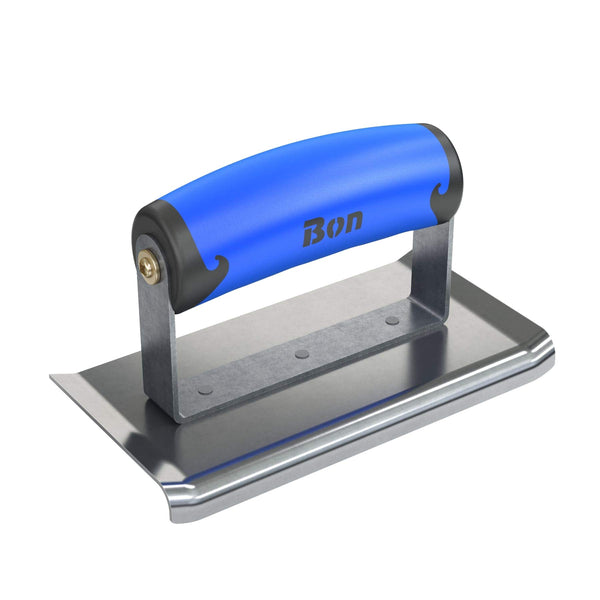 Bon 62-469 Curved End Edger - Stainless Steel 6-in. X 3-in. - 1/4-in. Radius X 3/8-in. Lip Comfort Grip Handle