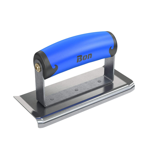 Bon 62-470 Curved End Edger - Stainless Steel 6-in. X 2 1/2-in. - 1/4-in. Radius X 3/8-in. Lip Comfort Grip Handle