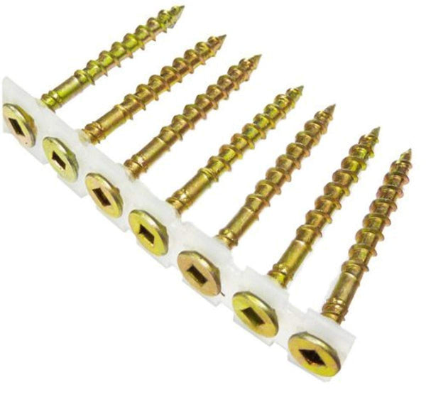 B&C Eagle CS8X134YZ No 2 Square Drive 1000-Count 8 by 1-3/4-Inch Yellow Zinc Collated Subfloor Screws