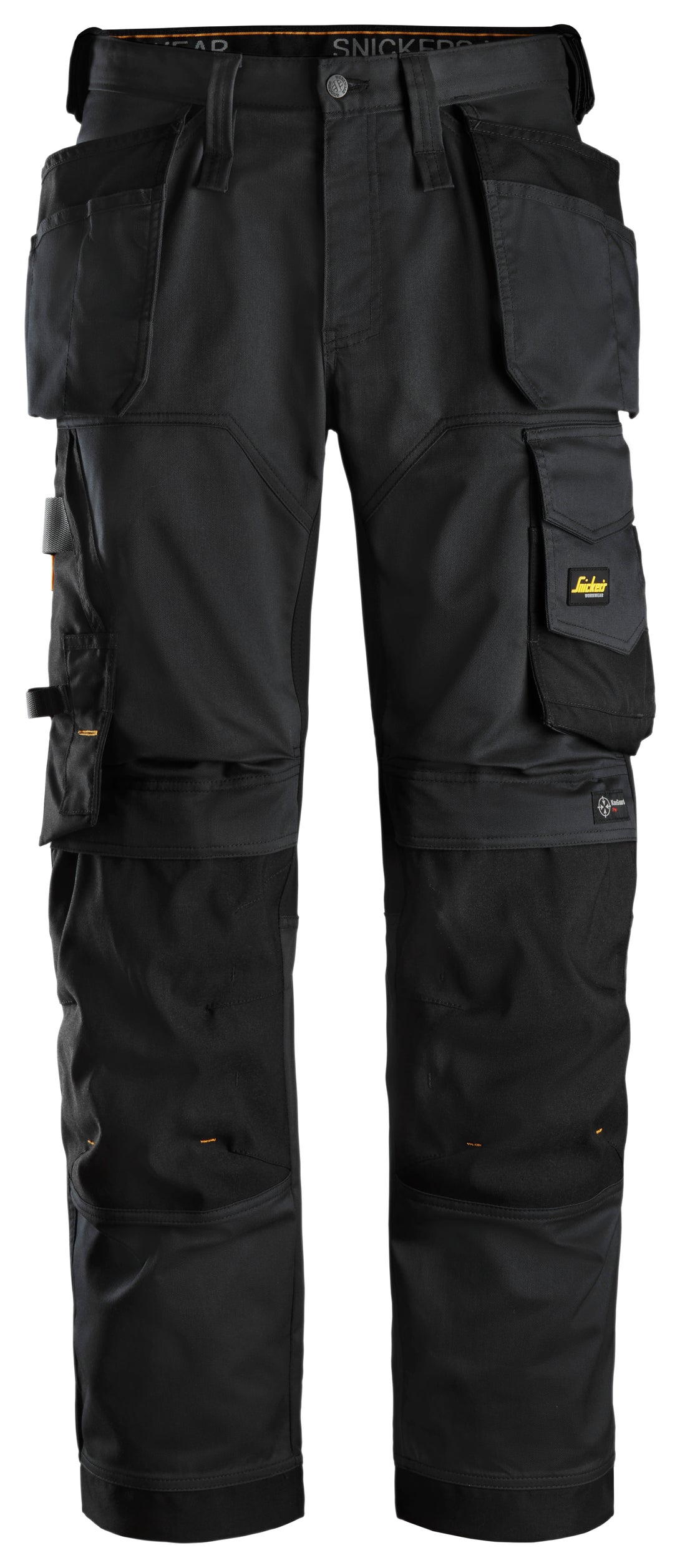 U6251 0404 3032 AllroundWork Stretch Loose Fit Work Pants + Holster Pockets Black/Black - 30/32