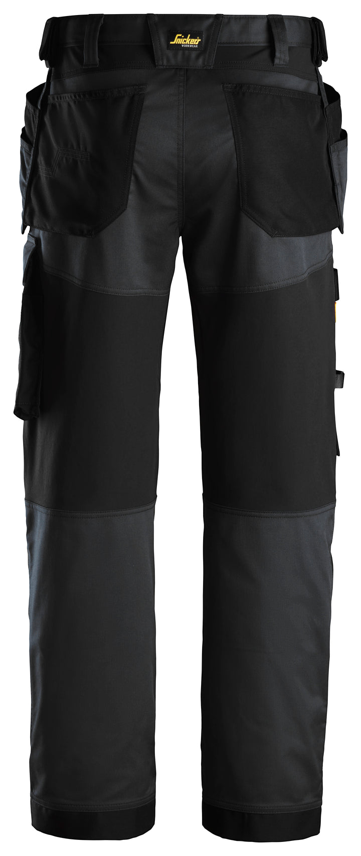 U6251 0404 4030 AllroundWork Stretch Loose Fit Work Pants + Holster Pockets Black/Black - 40/30