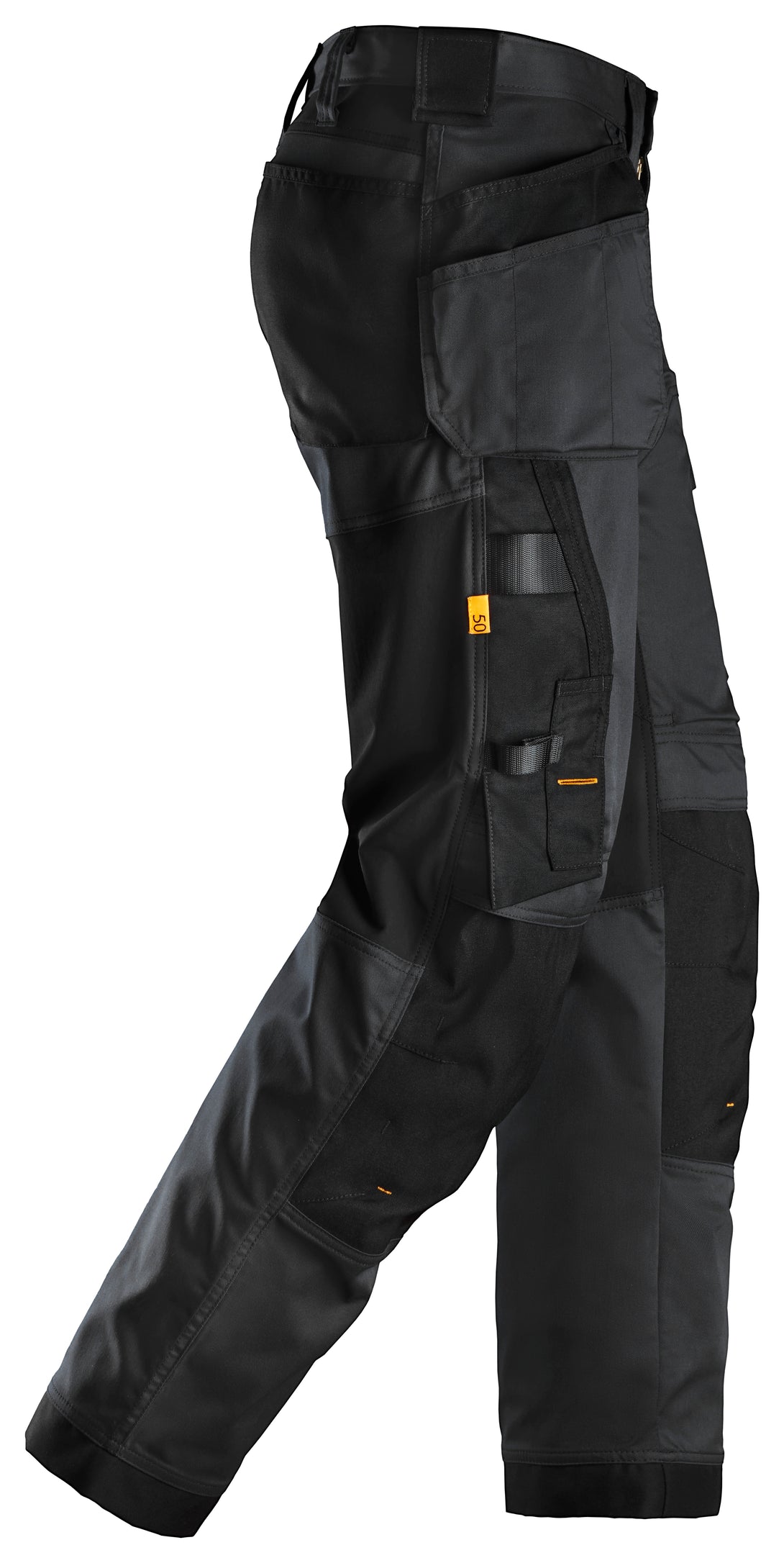 U6251 0404 3230 AllroundWork Stretch Loose Fit Work Pants + Holster Pockets Black/Black - 32/30