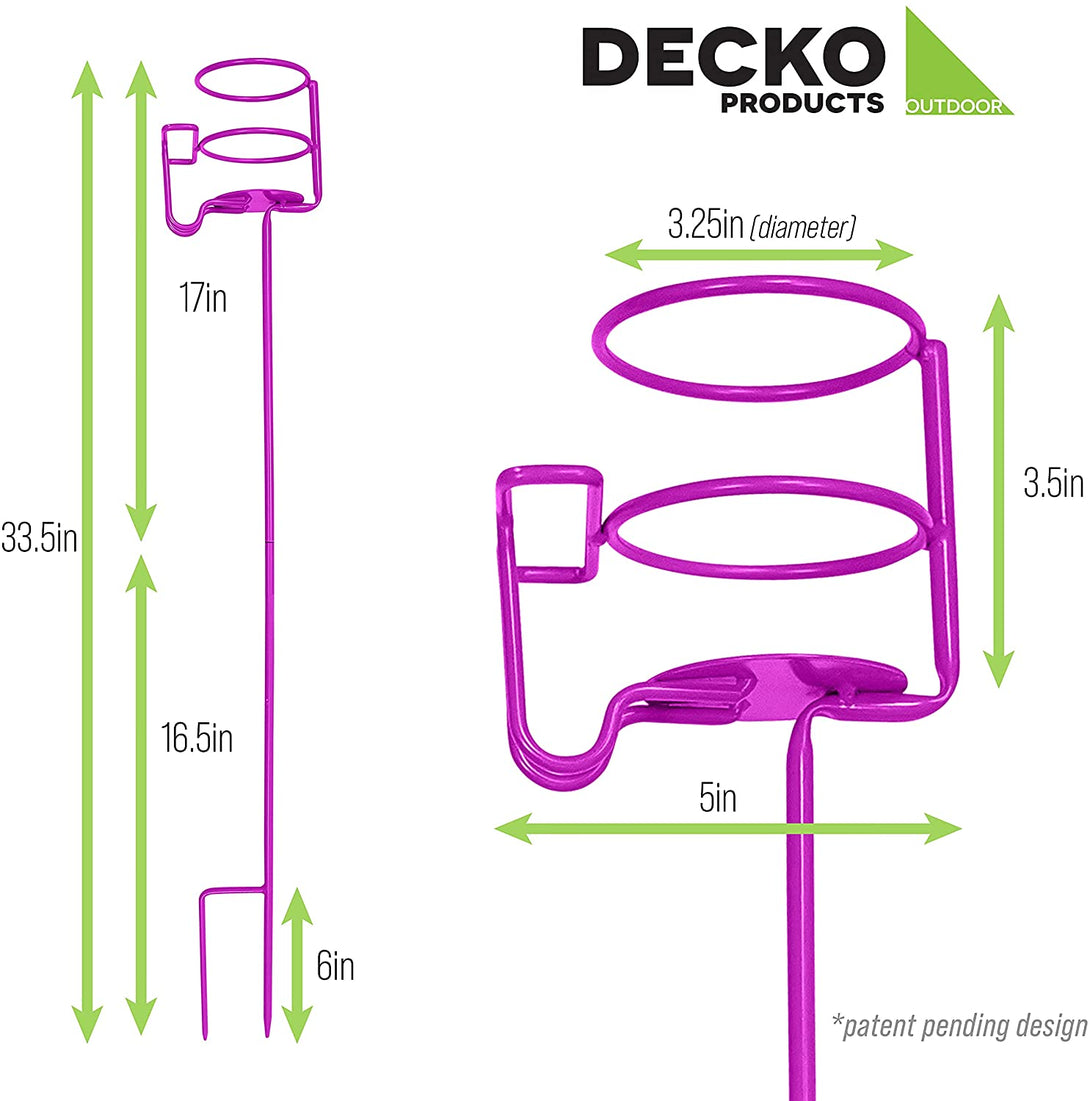 Decko OutDoor 30215 Beverage & Phone Outdoor Beverage/Phone Holder 4 pk