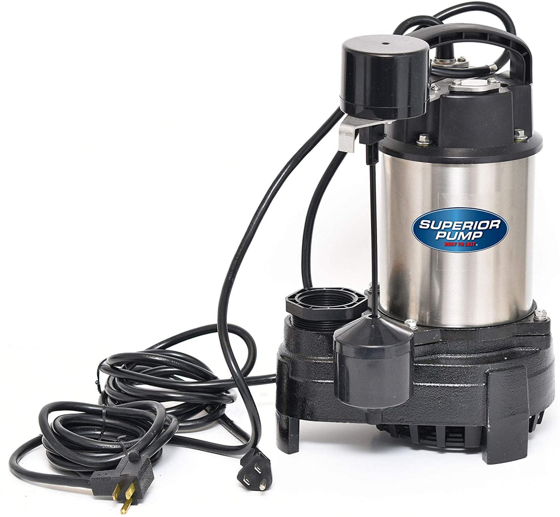 Superior Pump 92751 3/4 HP Stainless Steel and Cast Iron Sump Pump