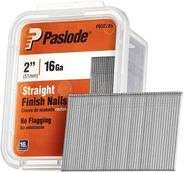 Paslode 650285 16-Gauge 2 in. Straight Galvanized Finish Nails, 2,000/Box