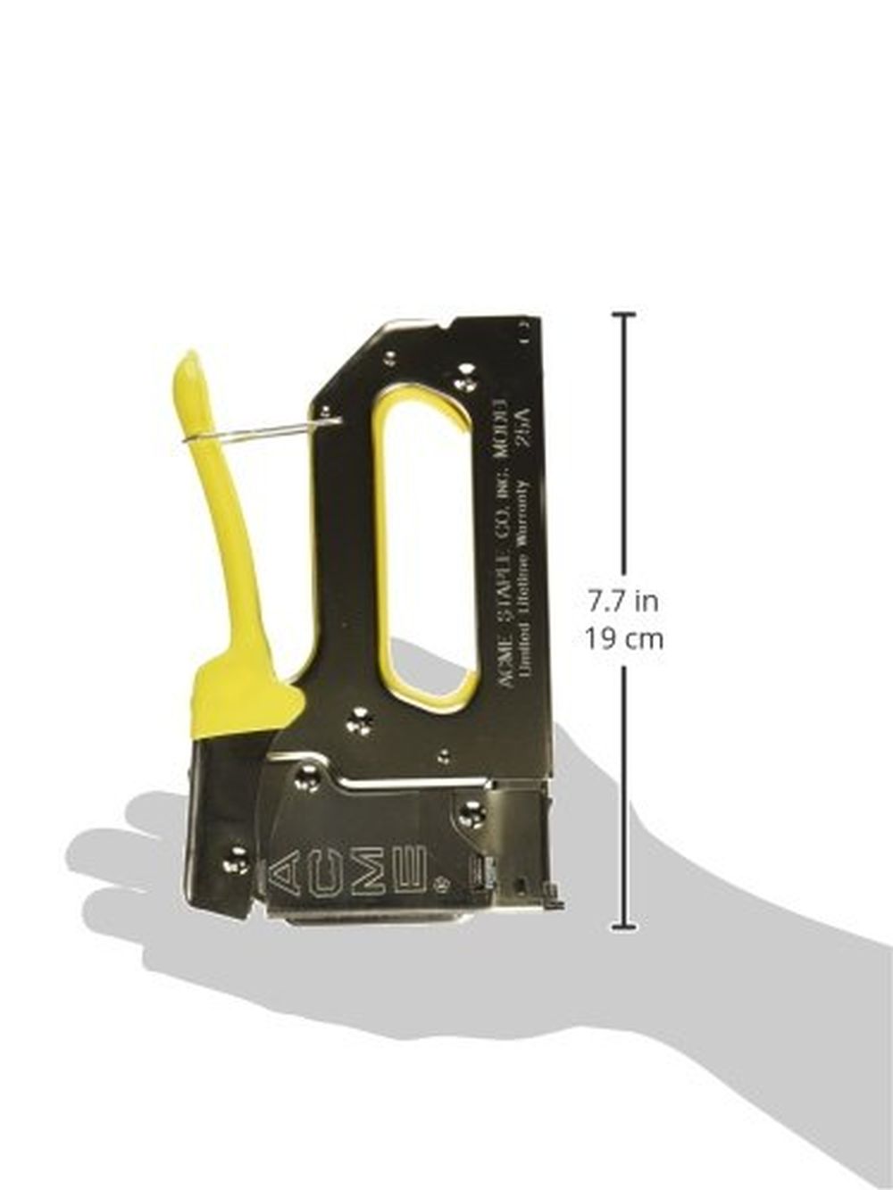 Acme 654025B 25A 1/4 in. Crown Staple Gun for 9/32-9/16 in. Leg Length Staples with Bottom Load Magazine