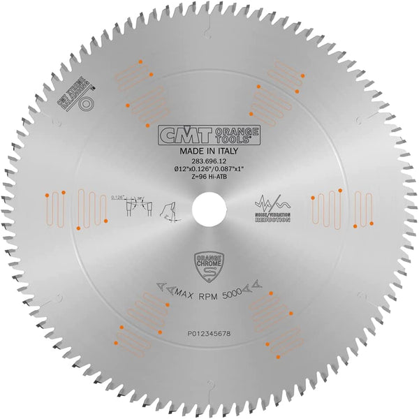 CMT 283.696.12 ORANGE CHROME ULTIMATE PLYWOOD & MELAMINE BLADE 12" x T96 HiATB