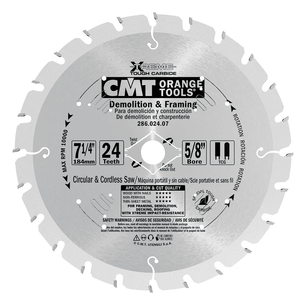 CMT 286.024.12 Demolition and Rescue Saw Blade and 12-Inch by 24 Teeth –  USA Tool Depot