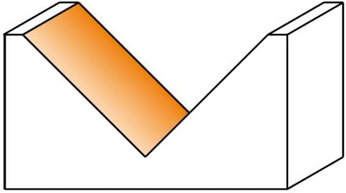 CMT 815.880.11 V-Grooving Bit with 90-Degree Cutting Angle, 1/2-Inch Shank