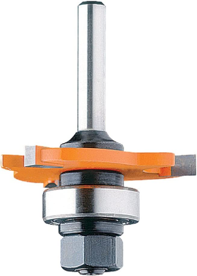 CMT 822.364.11A 3-Wing Slot Cutter with Bearing and Arbor, 1/4-Inch Cutting Length and 1/4-Inch Shank