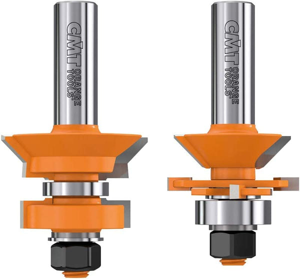 CMT 855.506.11 V-Tongue & Groove Bit Set, 1/2-Inch Shank, 1-3/4-Inch Diameter, Carbide-Tipped