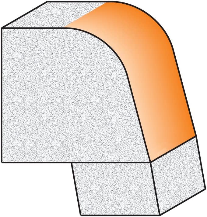 CMT 866.602.11 Solid Surface Rounding Over Bowl Router Bit W/Bearing, 2-Inch Diameter, 1/2-Inch Shank