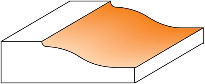 CMT 890.504.11 Horizontal Raised Panel Bit, 1/2-Shank, 3-1/2-Inch Diameter, Carbide-Tipped