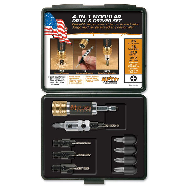 Montana Brands MB-63123 10 Piece 4-in-1 Modular Drill & Driver Set