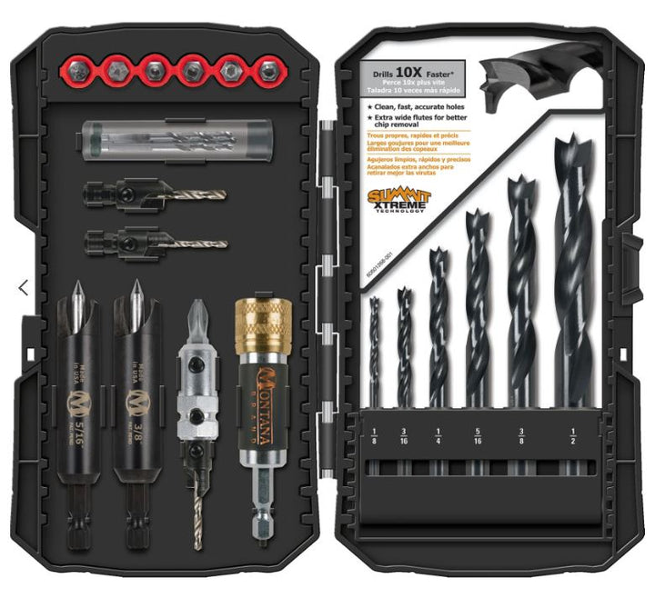 Montana Brands MB-63127 25 Piece Deluxe Woodworkers Drill/Bit Set