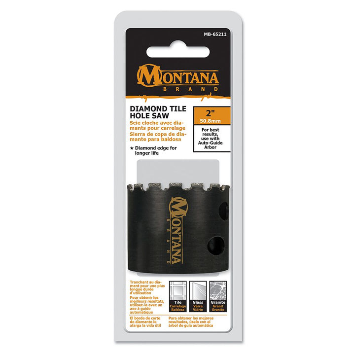 Montana Brands MB-65211 2 In. Diamond/Tile Hole Saw Cup