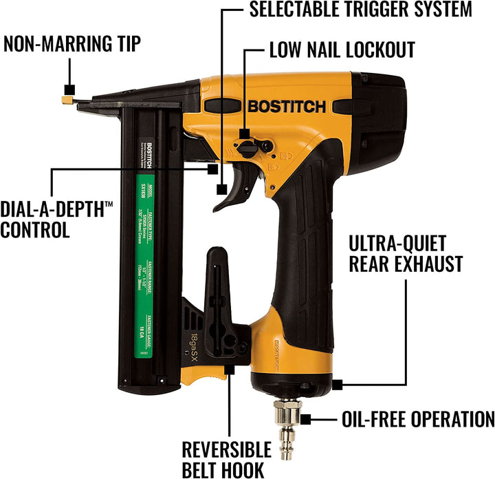 Bostitch Crown Stapler, Narrow, 18GA SX1838K