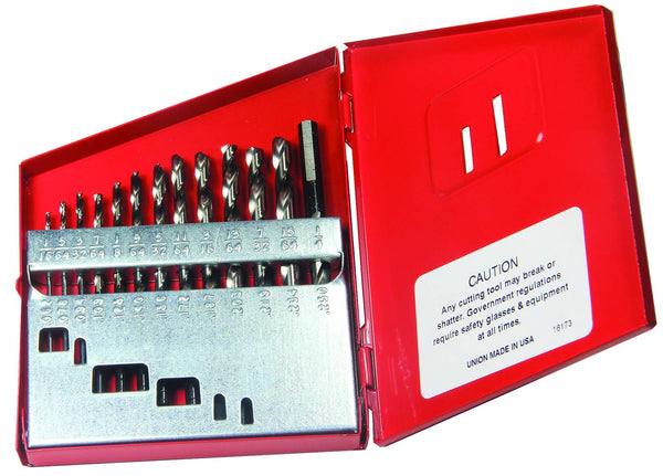 Viking Drill and Tool 47492 Cryo Nitride High Speed Steel Twist Drill Bit, 13 Piece Set