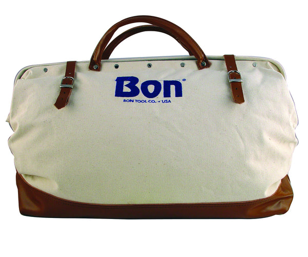 Bon 11-126 Tool Bag - 24-in. Canvas W/Leather Bottom