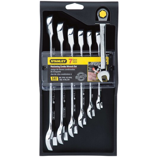 Stanley 94-542W 7-Piece SAE Ratcheting Wrench Set